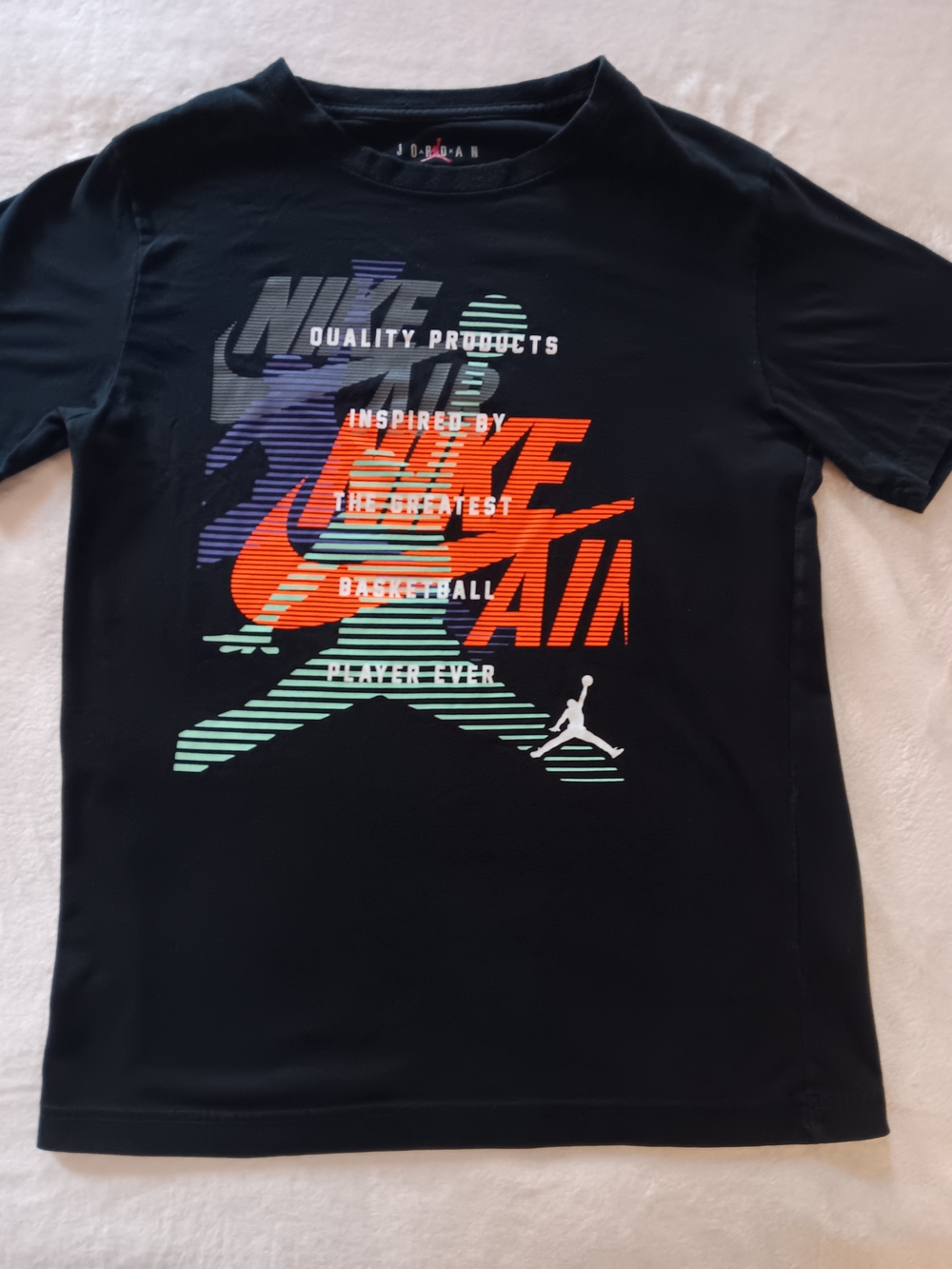 Jordan Black Short-Sleeve Graphic T-Shirt Boy XL
